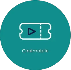 rond vert avec icone de ticket de cinéma